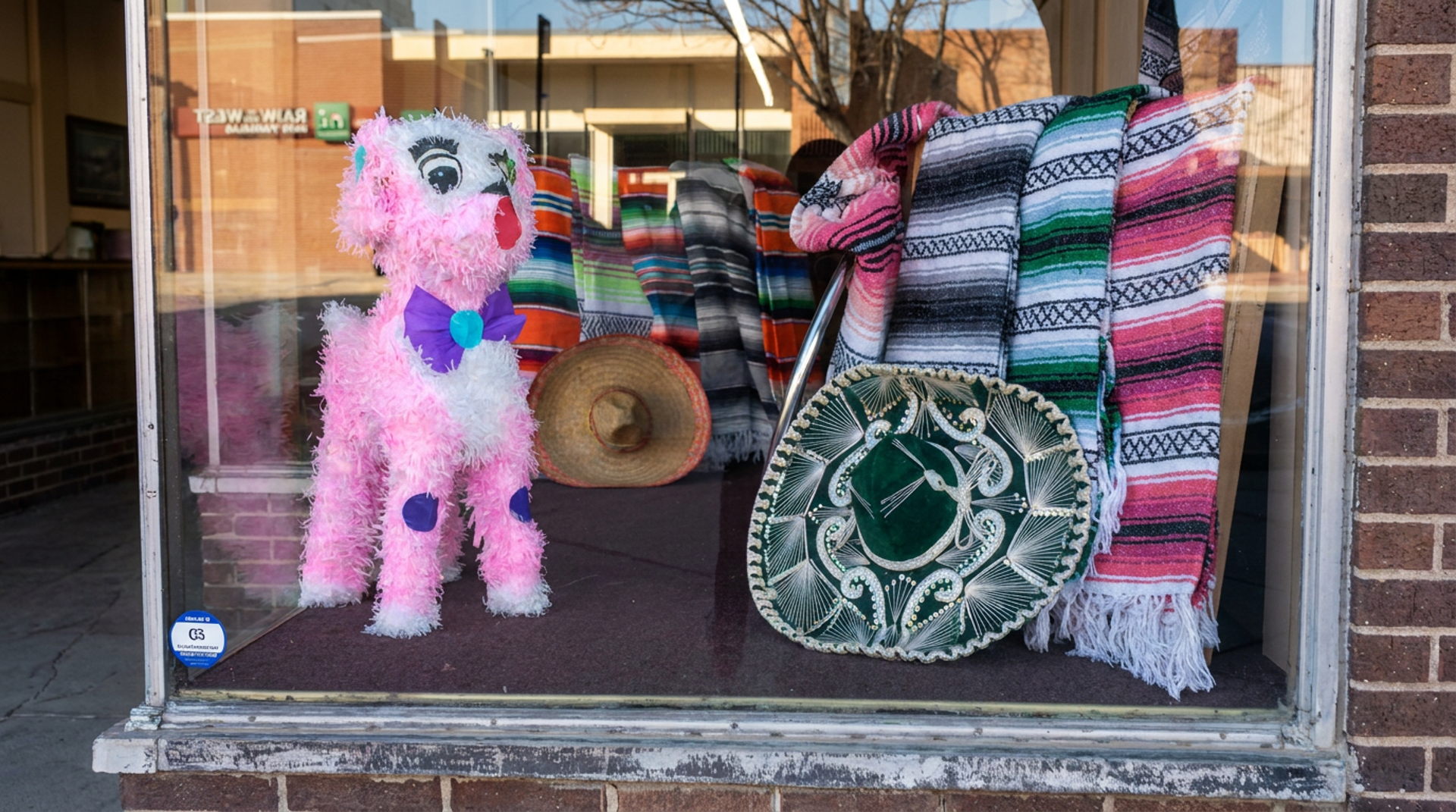 A taco counter and a market on Main Street